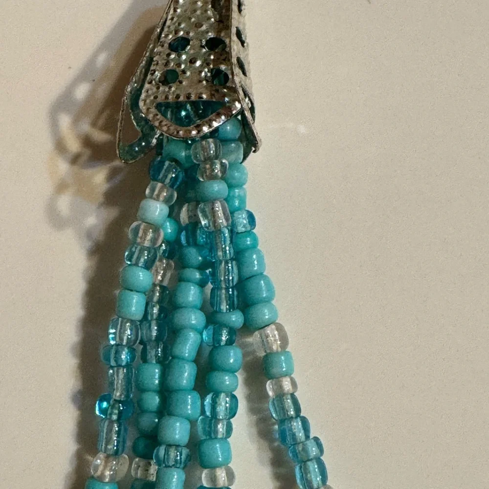 Turquoise-Colored Beaded Necklace